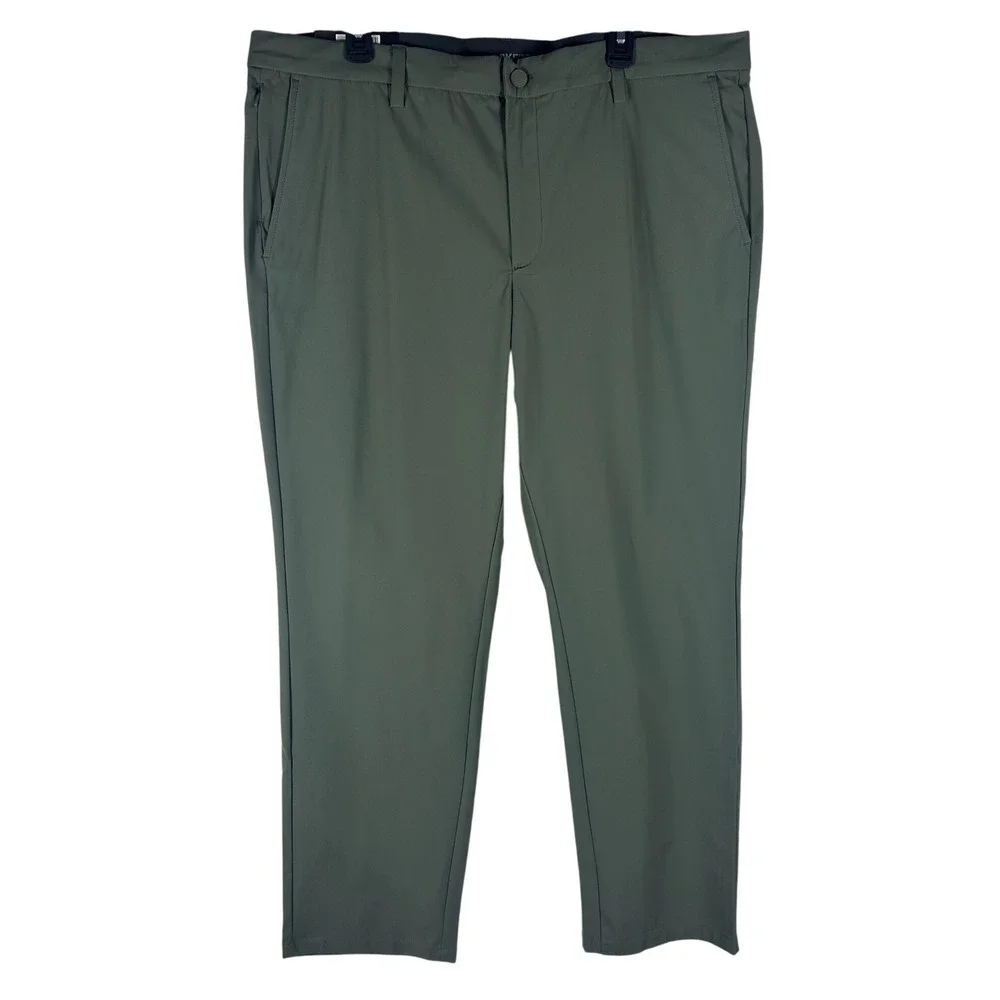 Dockers Mens Tech Chino Slim Fit Performance Stretch Pants Olive Green 40x30 NEW